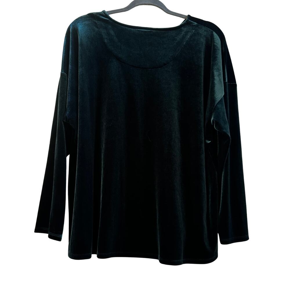 J. Jill Emerald Green Velvet Tunic Top Petite XL